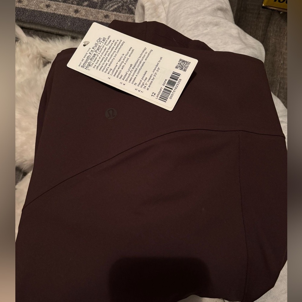 NWOT Smooth Fit Pull On Pant Chocolate Brown SZ 12